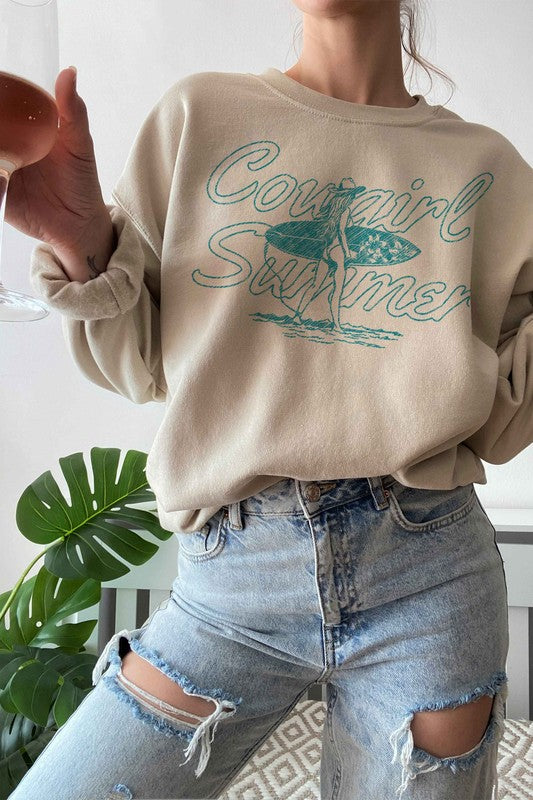 COWGIRL SUMMER WESTERN GRAPHIC SWEATSHIRT