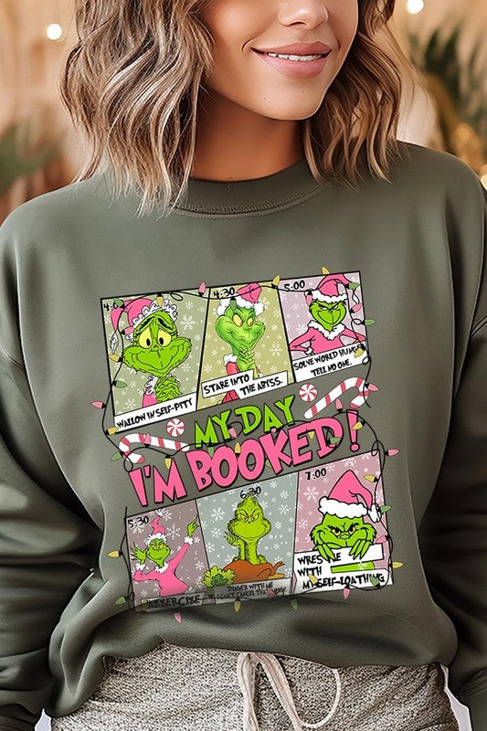 My Day I'm Booked Grinch Graphic Crew