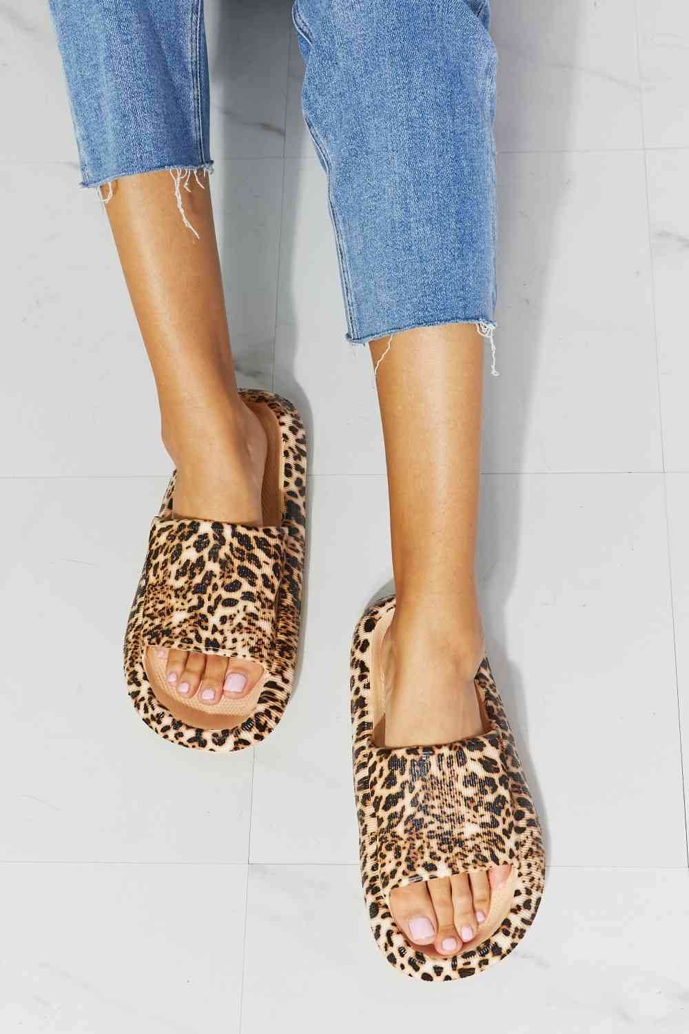 Leopard Luxe Western Slides