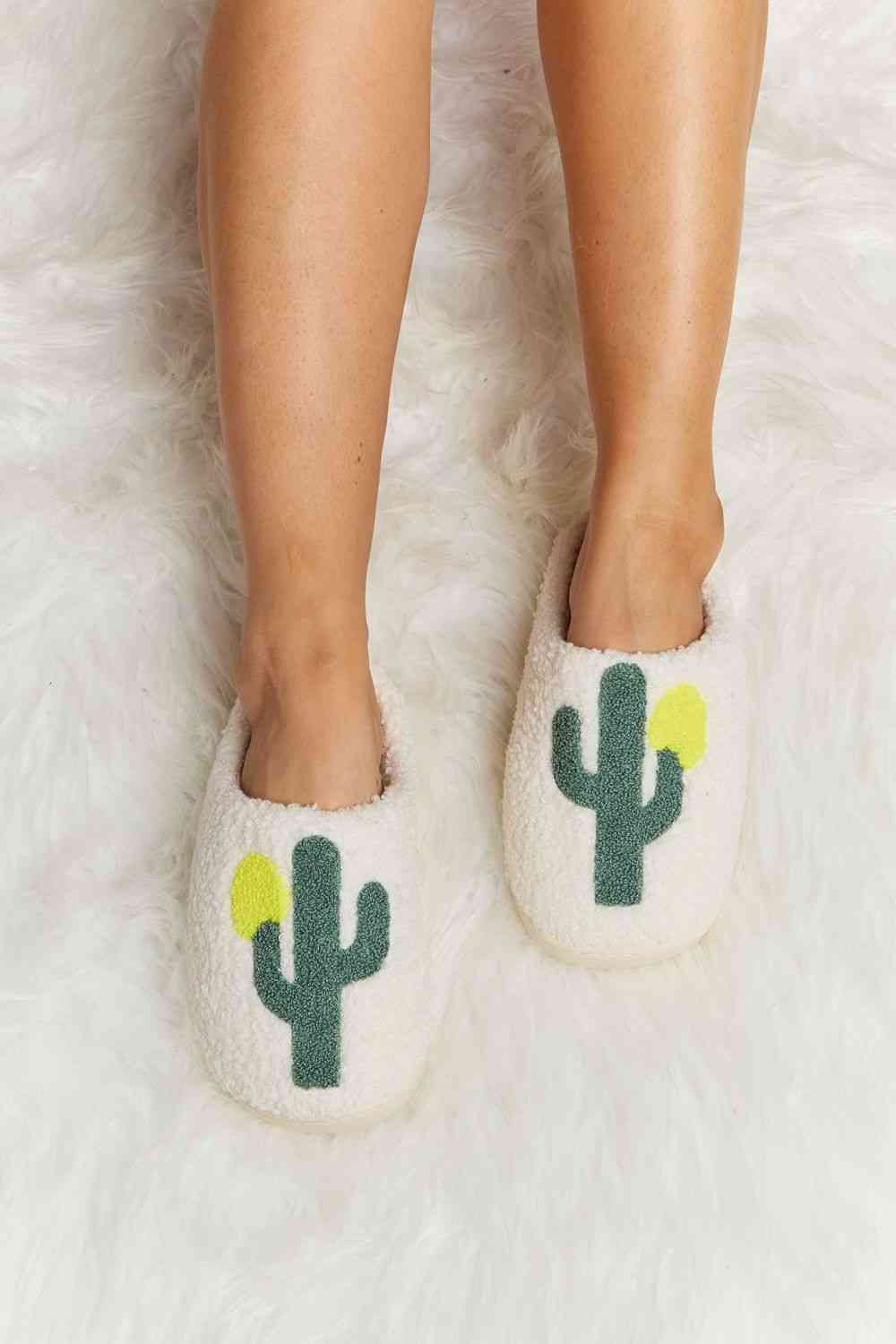 Prickly Pear Plush Slippers