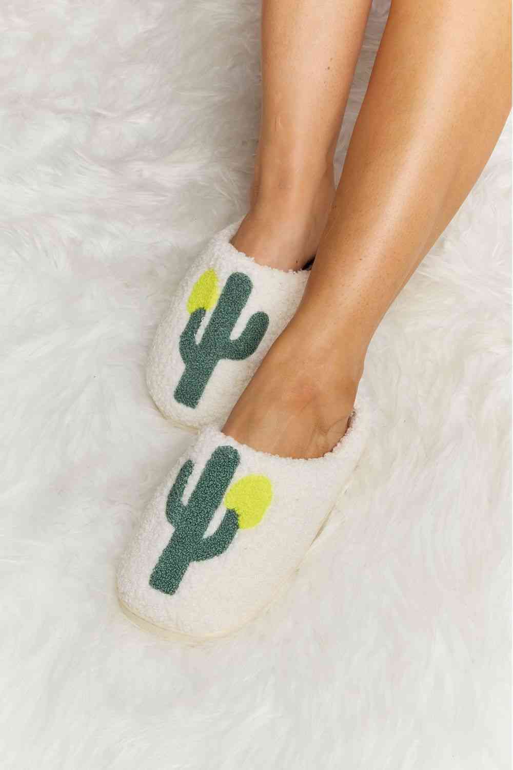 Prickly Pear Plush Slippers