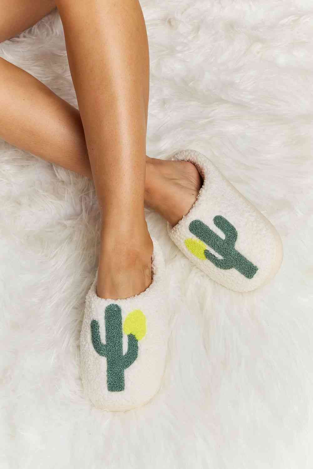 Prickly Pear Plush Slippers